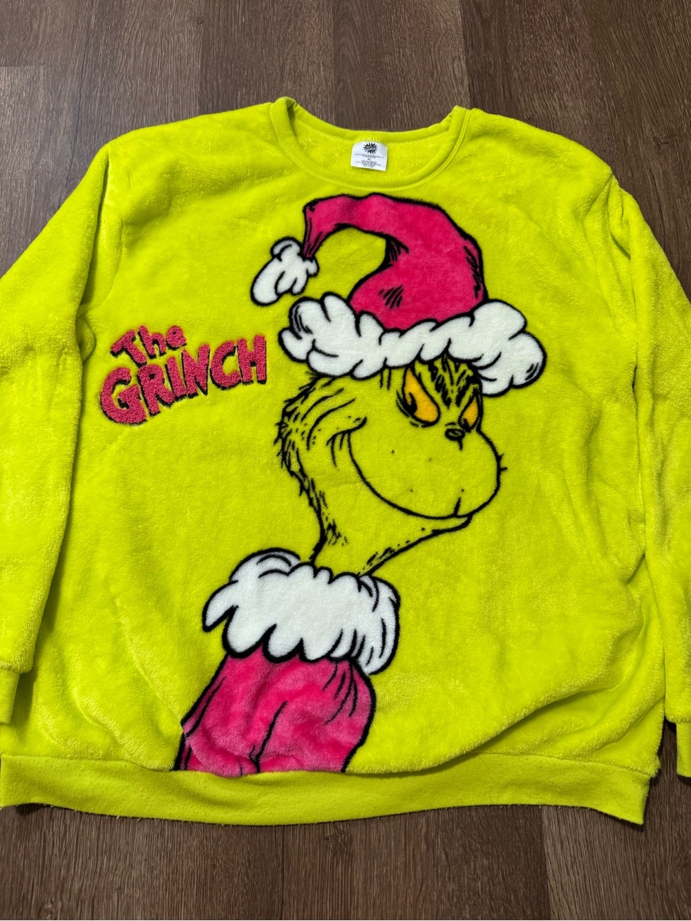 The Grinch Fuzzy Green Sweater Size Xtra Large